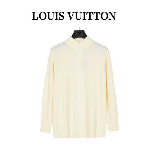 Cappotto con cerniera goffrata LV Louis Vuitton 23FW waffle