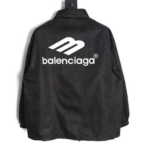 Cappotto BLCG Balenciaga con collo alla coreana e lettera carica