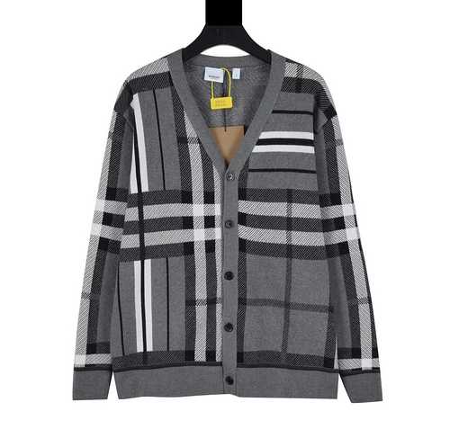 Maglione cardigan in cashmere a quadri BBR 2023FW