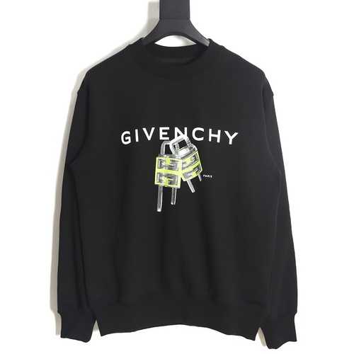 Maglione girocollo stampato con lettera GVC Givenchy 23FW Lock Head