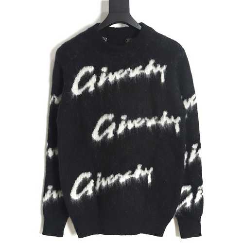 GVC Givenchy 23FW Bullet Screen Scribble Letter Maglione in mohair