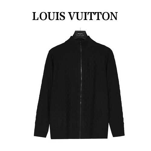 Cappotto con cerniera goffrata LV Louis Vuitton 23FW waffle