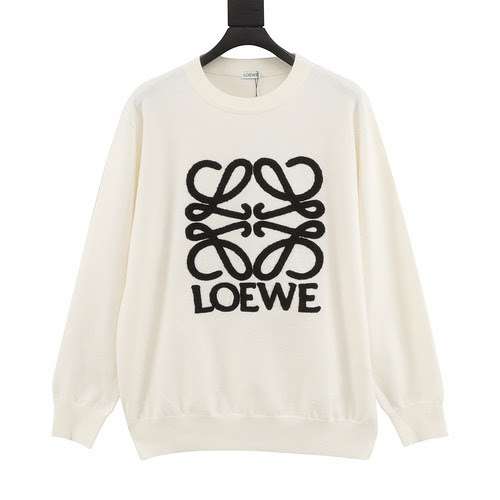 Maglione girocollo con logo ricamato Loe weLoewe 23Fw