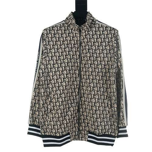 Cappotto Dior CD 23Fw AOP con nastro laterale jacquard