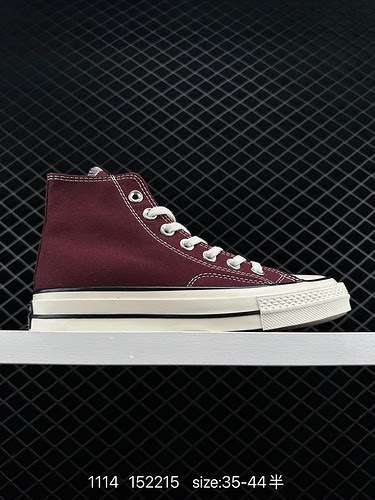 75 Converse 97s Wine Red High Bang 6259C Tiger Poker Version, Market Top Edition, True Label with Ha