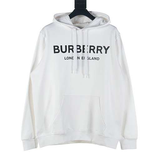 Felpa con cappuccio con stampa classica lettera Burberry BBR