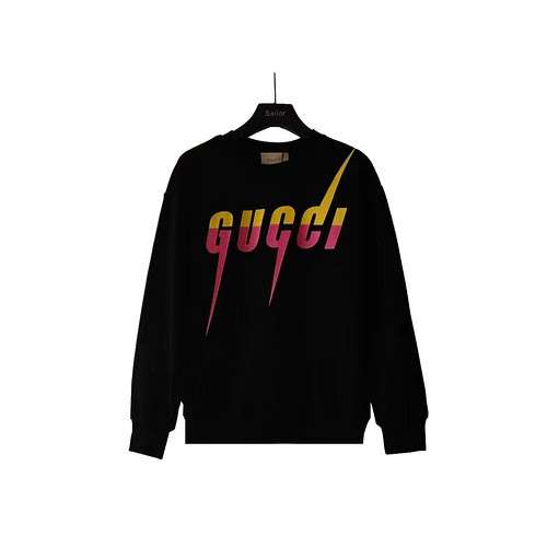 GU CCIGucci 2023SS Autunno Inverno Nuovo maglione girocollo con logo a lettera lampo sfumato