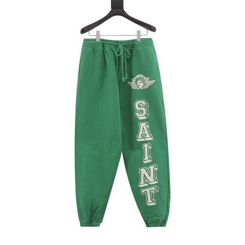 SAINT MICHAEL 23FW Pantaloni con lettera laterale Cupido