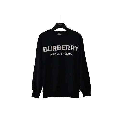 BBRBurberry New Classic petto grande logo stampato girocollo manica lunga uomo e donna top pullover 