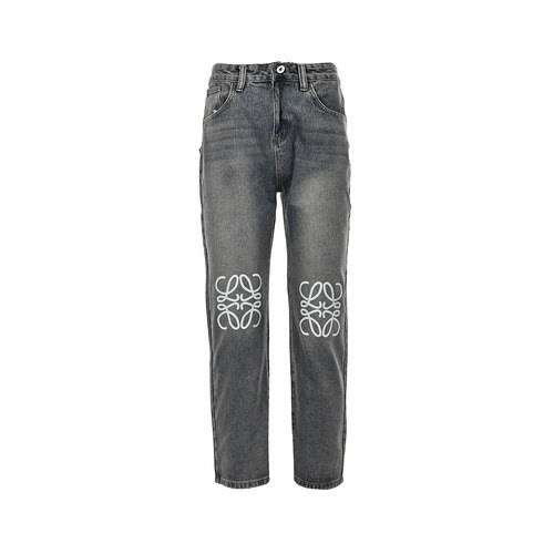 Jeans lavati con stampa logo Loe weLoewe 23Fw