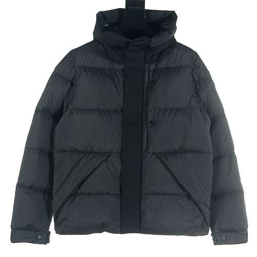 MC Mengkou MC 23FW Piumino con cerniera impermeabile in nylon opaco nero Samurai