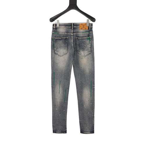 Jeans con logo stampato in rilievo 1V