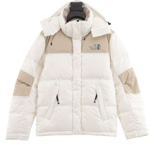 Piumino con cappuccio e zip color block North TNF