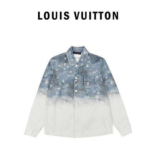 LVLouis Vuitton 22ss Cappotto camicia di jeans maculato con cielo stellato