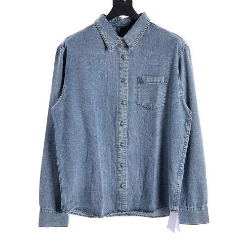 Camicia di jeans in pelle bianca CH 23fw VIC