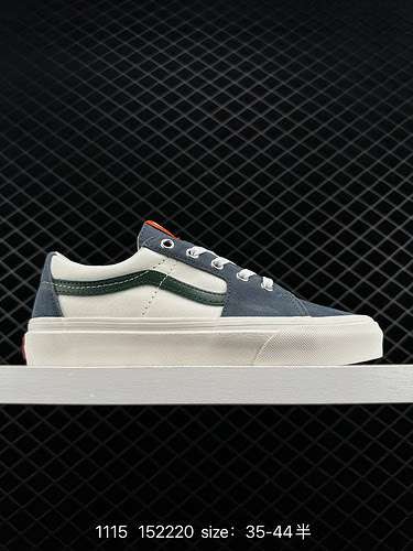 Vans Vans official SK8-Low green and white minimalist design for men's and women's shoe board sports