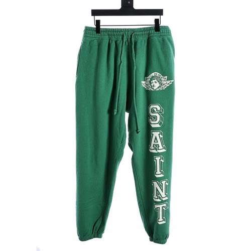 SAINT MICHAEL 23FW Pantaloni con lettera laterale Cupido