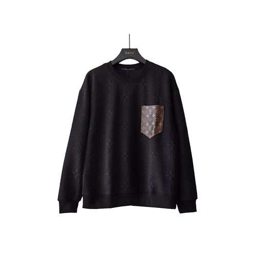 Maglione girocollo con logo lettera Jacquard autunno inverno LV