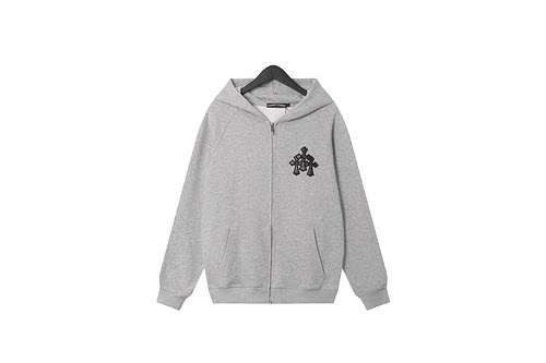 Cappotto con cappuccio cardigan incrociato con logo a cuore CHCro unisex