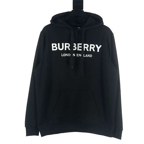 Felpa con cappuccio con stampa classica lettera Burberry BBR