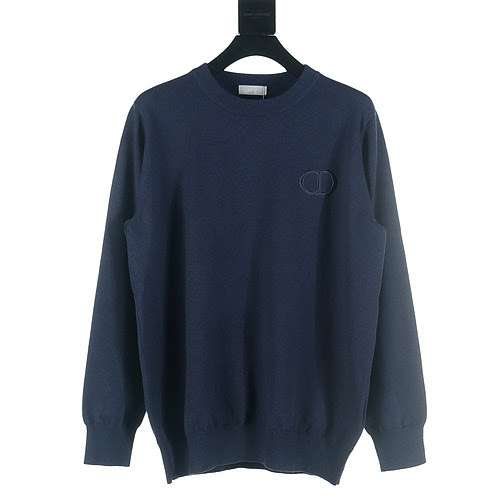 Maglione girocollo lavorato a maglia CD Dior CD 23Fw ricamato