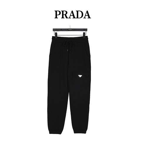 PRA DALeggings logo triangolo tasca Prada