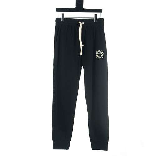 Pantaloni waffle con logo ricamato Loe weLoewe 23Fw