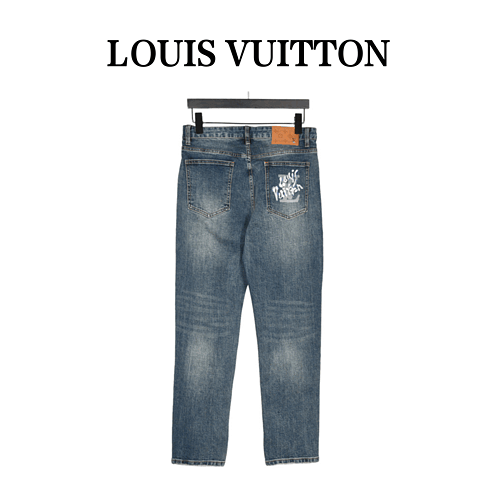 Jeans LVLouis Vuitton con lettera Graffiti sul retro