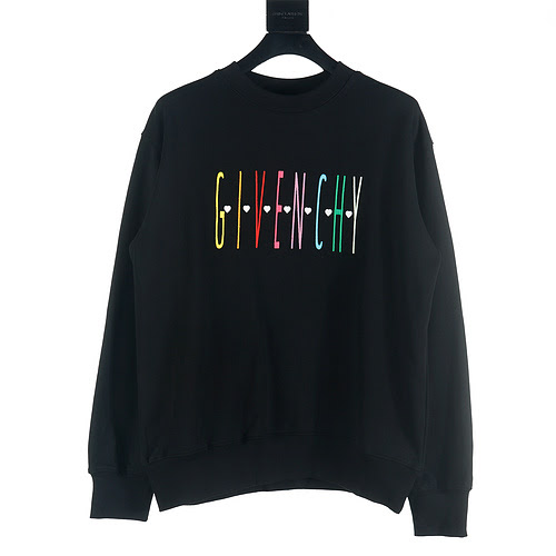 Felpa girocollo con lettera colorata Givenchy GVC 23FW