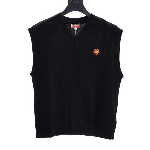 KENZO Gilet maglione lavorato a maglia da uomo BOKE Little Begonia Flower