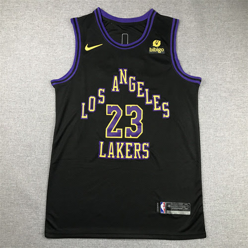 Lakers No. 23 James Black 24th Season City Edition Jersey