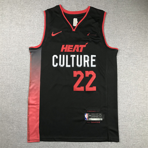 Heat No. 22 Jimmy Butler Black 24 New Season City Edition Jersey