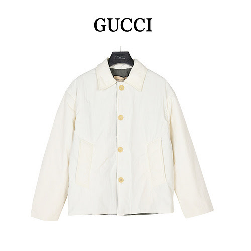 GucciGiacca Gucci 23Fw intrecciata sul retro in nylon cotone ricamato con doppia G