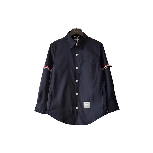 Tom Brown TB giacca in nylon camicia giacca camicia a righe colorate con doppia fascia da braccio