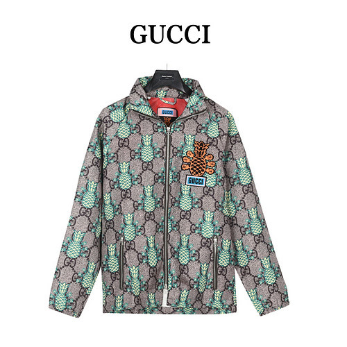 GcciGucci 23ss Giacca con cappuccio ananas serie Pineapple