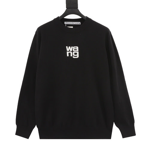 AWMaglione girocollo con lettera ricamata Alexander Wang 23Fw