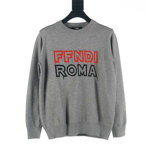 FendiMaglione FendiFendi FD 23Fw con lettera ricamata girocollo