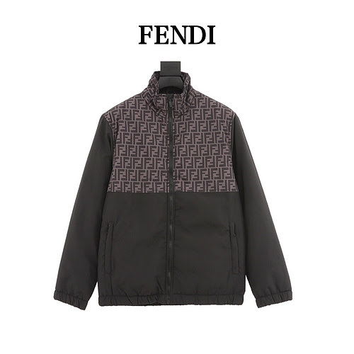 FendiGiubbotto presbite Fendi 23Fw double F in cotone patchwork