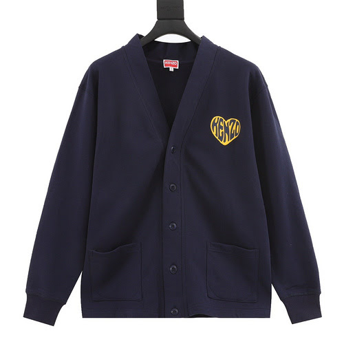 KENZO Kenzo KZ23FW HEARTS cardigan in felpa con stampa cuore rosso