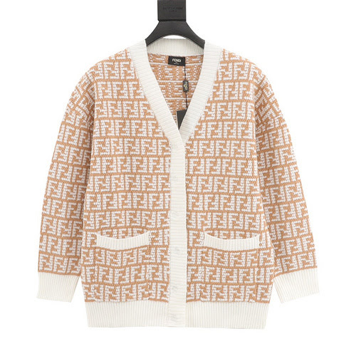 Maglia cardigan in jacquard FendiFendi 22Fw Double F