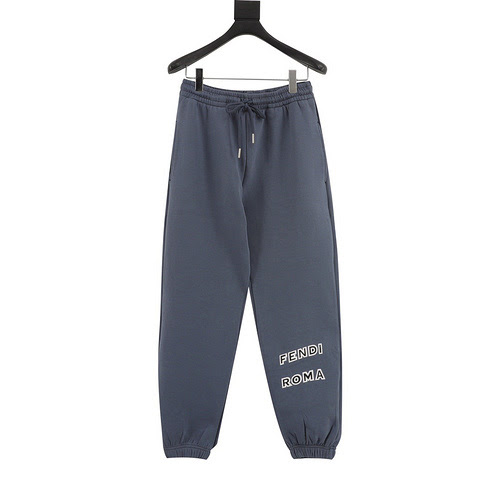 FENDI Pantaloni sportivi casual con logo Fendi con stampa romana