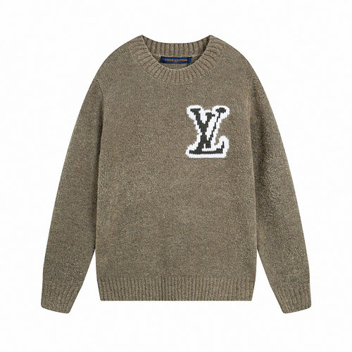 LV 2023FW ultimo maglione pullover jacquard a V grande