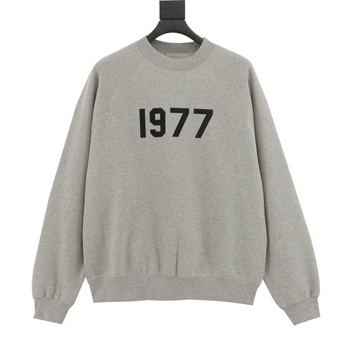 FEAR OFGOD doppia linea ESSENTIALS high street 1977 felpa girocollo floccata digitale