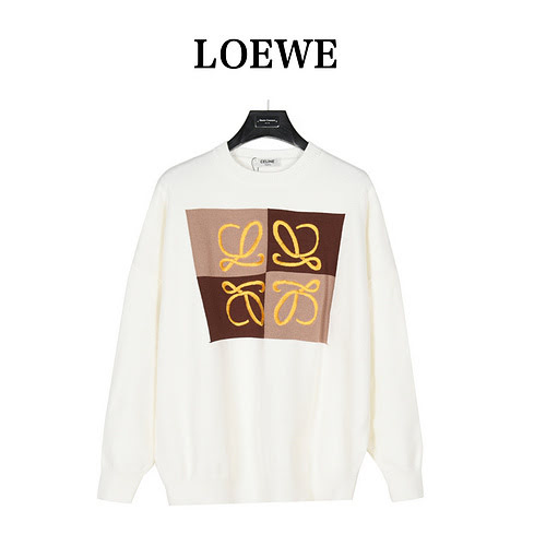 Maglione girocollo LoeweLuo Yiwei in maglia jacquard