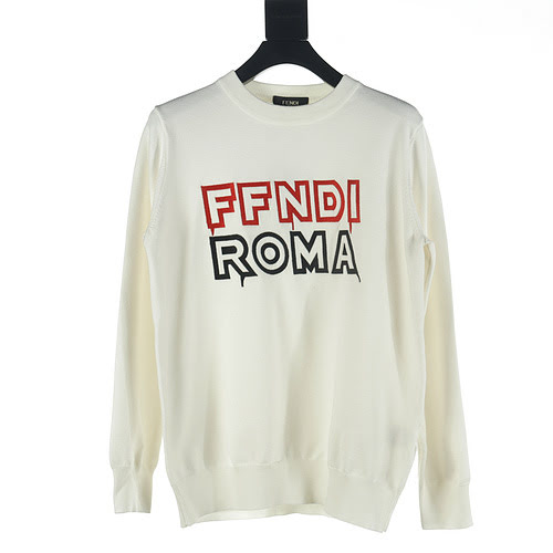 FendiMaglione FendiFendi FD 23Fw con lettera ricamata girocollo