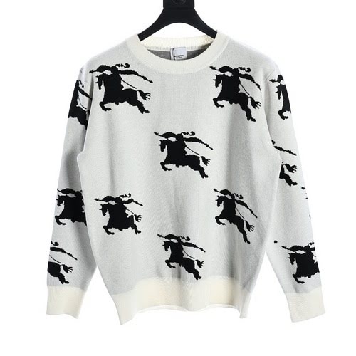 BBRMaglione girocollo jacquard War Horse di Burberry