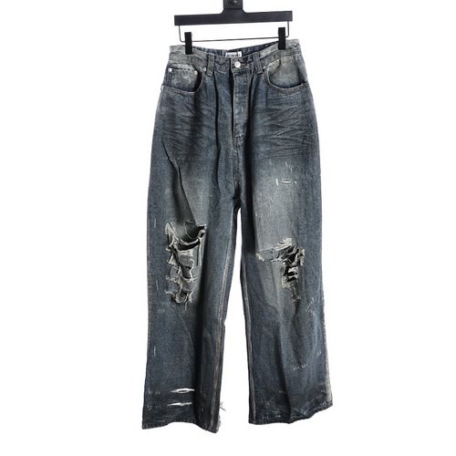 BLCG 23ss autunno pantaloni giapponesi in denim sporco tinto nascosto