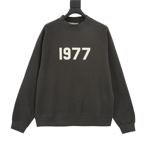 FEAR OFGOD doppia linea ESSENTIALS high street 1977 felpa girocollo floccata digitale