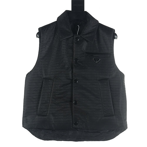 Gilet in cotone con tasca con cerniera nascosta Prada PRD 23FW