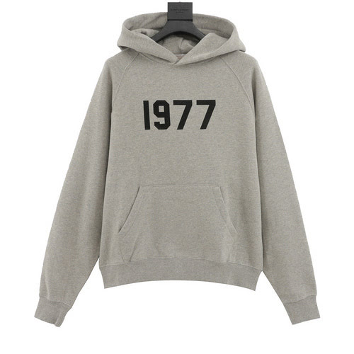 FEAR OFGOD doppia linea ESSENTIALS high street 1977 felpa con cappuccio floccata digitale